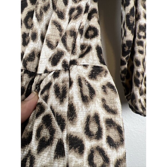 Zara Dress Womens Small Cheetah Midi Tiered Boho Cottagecore Bohemian Bloggers - Picture 7 of 13